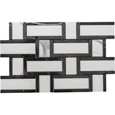 Tiles The Tile Life Stately 9.5 14 Basketweave Calacatta Porcelain Wall 4x4 Sample