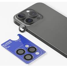 Blueo Sapphire Crystal Stainless Steel Camera Lens Protector black iPhone 15 Pro Max