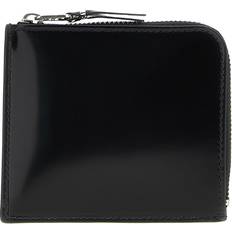 Comme des Garçons Silverfärgad Spegelplånbok Med Dragkedja - Black