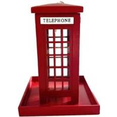 Croft Garden Bird Feeder Red Telephone Box