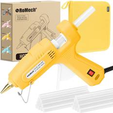 Mains Glue Guns ROMECH Hot Glue Gun with 60/100W Dual Power 21 Hot Glue Sticks 7/16", Fast Preheating Heavy Duty Case