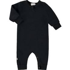 Black Jumpsuits Paigelauren Unisex Henley Fleece Coverall Baby Black 18-24 months