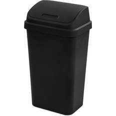 Sterilite 13 Gallon Plastic Swing Top Spave Lidded Wastebasket Trash Can