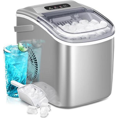 Ice Makers Fantec Ice Makers Countertop Portable Ice Maker Machine with Handle Self-Cleaning Ice Maker 26Lbs/24H 9 Ice Cubes Ready in 8 Mins for