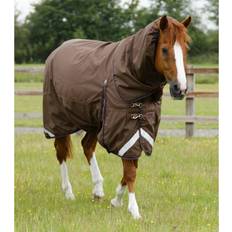 Equitazione Coperta impermeabile per cavalli con copricollo Premier Equine Buster 400 Marron