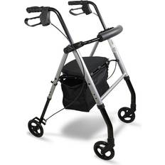 Walkers Aidapt lightweight four wheeled rollator 6" wheels colour silver vp178s