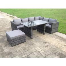 Garden & Outdoor Furniture Fimous 7 Corner Patio Dining Set