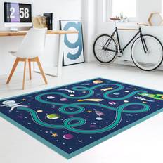 Space Rugs Klebefieber Vinyl-Spielteppich Weltraum Rückweg zur Rakete