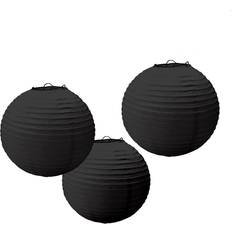 Uni Guirlandes et Confettis Papier Lampion Set 3tlg. Schwarz