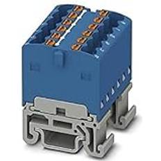 Phoenix Contact PTFIX 12X1,5-NS15A BU Verteilerblock, Intern Gebrückt, 500 V, 17,5 A, Anzahl der Anschlüsse 12, Querschnitt 0,14 mm²-2,5 mm² AWG 26-14, Breite 24,9 mm, Blau, 20 Stück