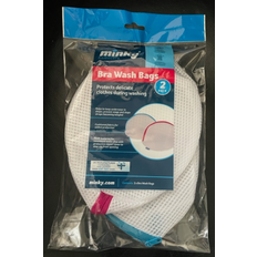 Minky Clothing Care Minky pack of 2 bra or lingerie zipped mesh wash washing laundry bags for bras