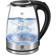 Cordless - Glass Kettles Superlex 2200w blue hot water