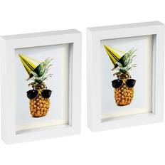 Beige Photo Frames Nicola Spring 5" 3D Box Photo Frame