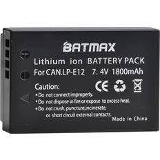 Batmax Batterie Batmax LP-E12 LPE12 akku LED double chargeur avec Port Type C & câble USB pour Canon EOS M50, EOS M100,100D Kiss X7 rebelle SL1 1 la batterie