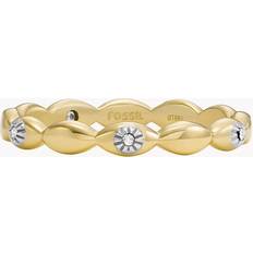 Fossil Women Rings Fossil Sutton Evil Eye Gold-Tone Stainless Steel Band Ring JF04796710