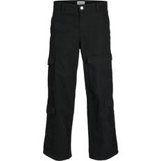 Jack & Jones Wide Leg Fit Cargo Trousers Black