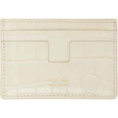 Tom Ford Off-White Shiny Croc T Line Holder - IVORY - UNI