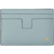 Tom Ford Card Cases Tom Ford Blue Horizontal Grained Leather T Line Holder - SKY BLUE UNI