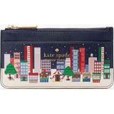 Multicolored Wallets Kate Spade Winter Wonders Large Slim Card Holder Wallet Leather Holidays