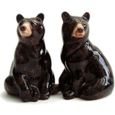 Hand Painted Kitchenware Quail Ceramics Black Bear Salt Spice Mill
