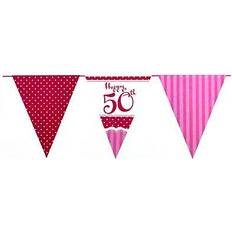 Red Garlands Creative Party Perfectly Pink Happy 50th Birthday Girlande