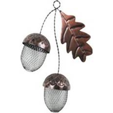 Garden Bird Feeder Metal Twin Acorn