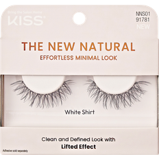 Hvide Kunstige øjenvipper Kiss The New Natural Single 01 White Shirt