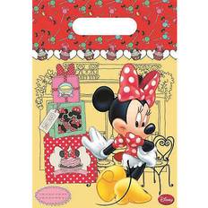 Table Decorations Minnie Mouse Cafe Plastic Party Bags Pack of 6