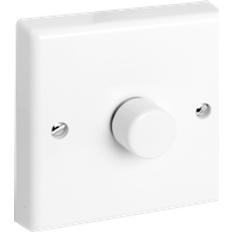 Aurora 1 Gang 2W 400VA Dimmer Switch White AU-DSP401