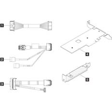 Lenovo Computer Reservedele Lenovo ThinkSystem SR250 V3/ST250 V3 M.2 Cable Kit