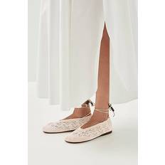 ALOHAS Skor ALOHAS Rosemary Crochet Cream Ballet Flats - Beige