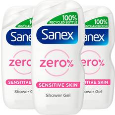 Sanex Shower Gel Zero% for Sensitive Skin 415ml Pack of 3