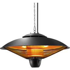 Röda Terrass- & Infravärmare tectake Infravärmare Solaris Orbit 2500W Aluminiumhölje Svart