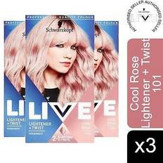 Schwarzkopf live cool rose purple permanent hair dye, lightener + twist 101