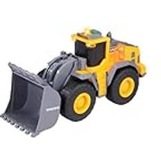 Dickie Toys Leksaksfordon Dickie Toys Volvo Wheel Loader 23 cm stor hjullastare med stor spade, ljus och ljudeffekter, byggarbetsplatsleksaker för pojkar och flickor från 3 år