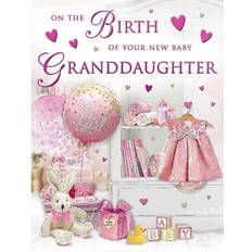 Kingfisher Birth of your baby granddaughter greeting card free p&p