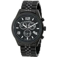 Watches Akribos XXIV ak799bk swiss chronograph date bracelet black