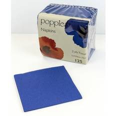 Fiesta Paper napkins blue 2ply poppies serviettes party tableware 33cm pack of 125
