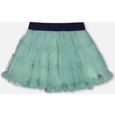 Turquoise - Women Skirts Deux par Deux Mesh Skirt With Frills Turquoise