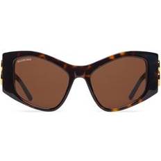 Solbriller Balenciaga BB0287S 002 Solbriller Acetat Havana Brun Cat Eye