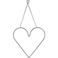 Garden Pride Decoration Hanging Raw Steel Heart With Chain