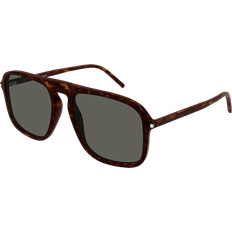 Solbriller Saint Laurent Mand SL 590 002 Solbriller Acetat Havana Grå Firkantet