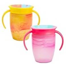 Machine Washable Sippy Cups Munchkin Miracle 360° Tropical Swirl Trainer Cup 7oz 2 Pack