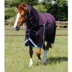 Equitazione Wasserdichte Outdoor-Decke mit Halsteil Premier Equine Buster Storm Violet