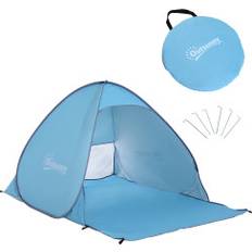 Snabbmonterat Pop Up Strandtält Blå 200x150x119cm