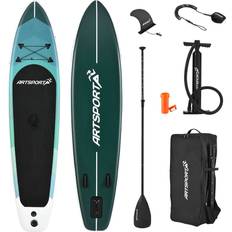 ArtSport Stand Up Paddle Board Blue Wave Aufblasbares SUP Board Set bis kg Blau gestreift Lieferbar