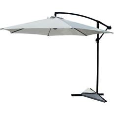 Metal Parasols & Accessories Outdoor Essentials Grey Cantilever Garden Parasol 3m