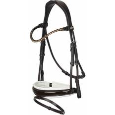 LeMieux Kudos Patent Dressage Bridle Colour: Black/White, Extra