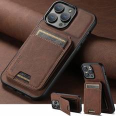 Apple iPhone 11 Pro Max Wallet Cases Shein Men PU Leather Stand Phone Case Card Holder Wallet Phone Case Compatible With AppleSamsung Pixel HuaweiHonorXiaomi IPhoneBrown