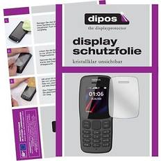 Apple iPhone 6 Plus/6S Plus Screen Protectors Dipos Displayschutzfolie Crystalclear 2 Stück, Nokia 106 2018 Smartphone Schutzfolie